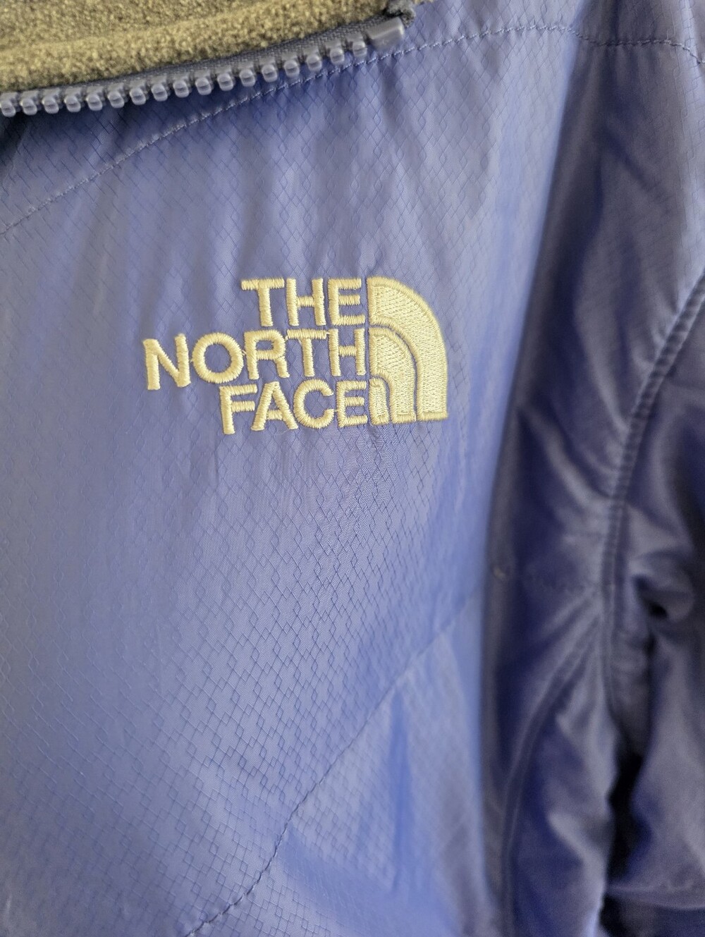 The North Face Periwinkle Blue Quilted Insulated Full Zip Jacket Size L - Picture 11 of 12